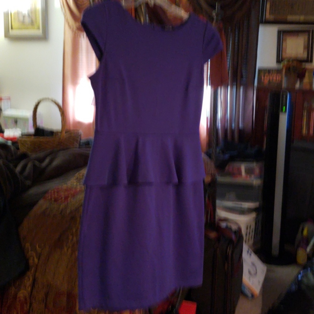 Purple peplum dress